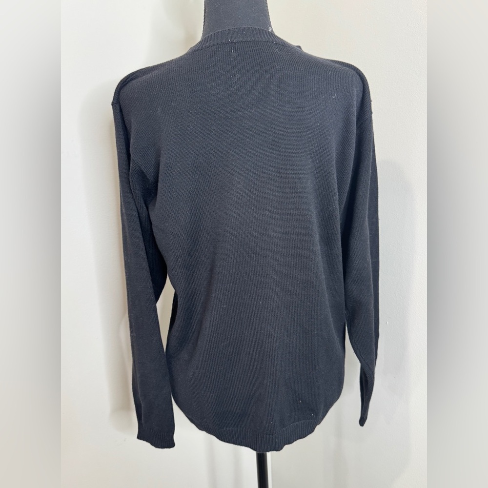    Alfred Dunner Floral Cardigan Small Black Embroidered Cottagecore - Picture 10 of 10